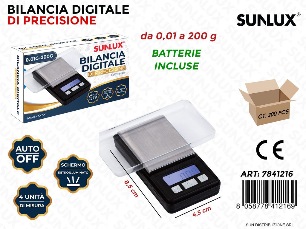 Bilancia Digitale di Precisione da 0.01 a 200G