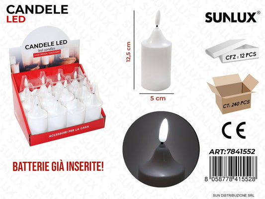 Candela Led c/ Batteria 5*12.5CM