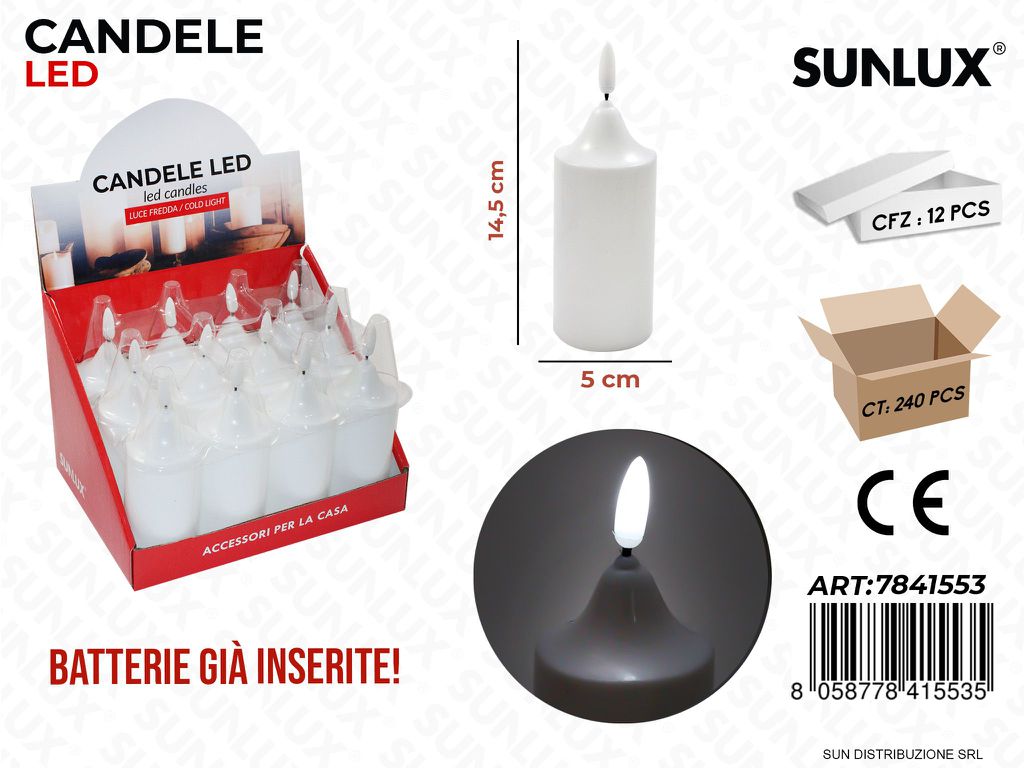 Candela Led c/ Batteria 5*14.5CM