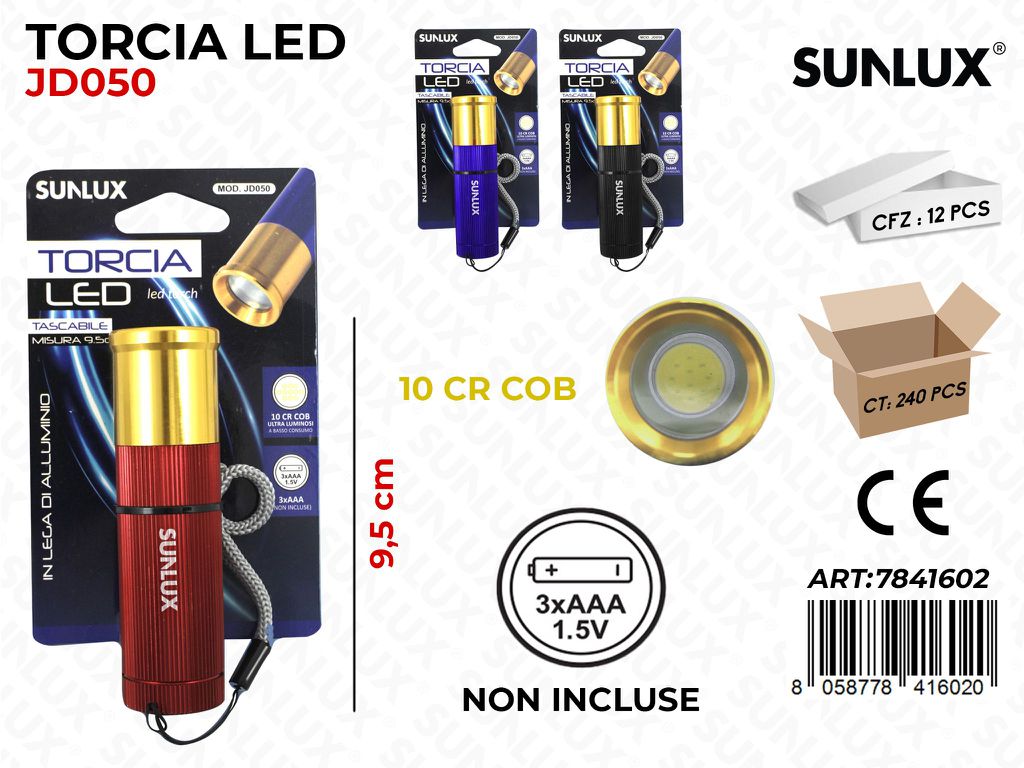 Torcia Led JD050 Colori Ass. 9.5CM