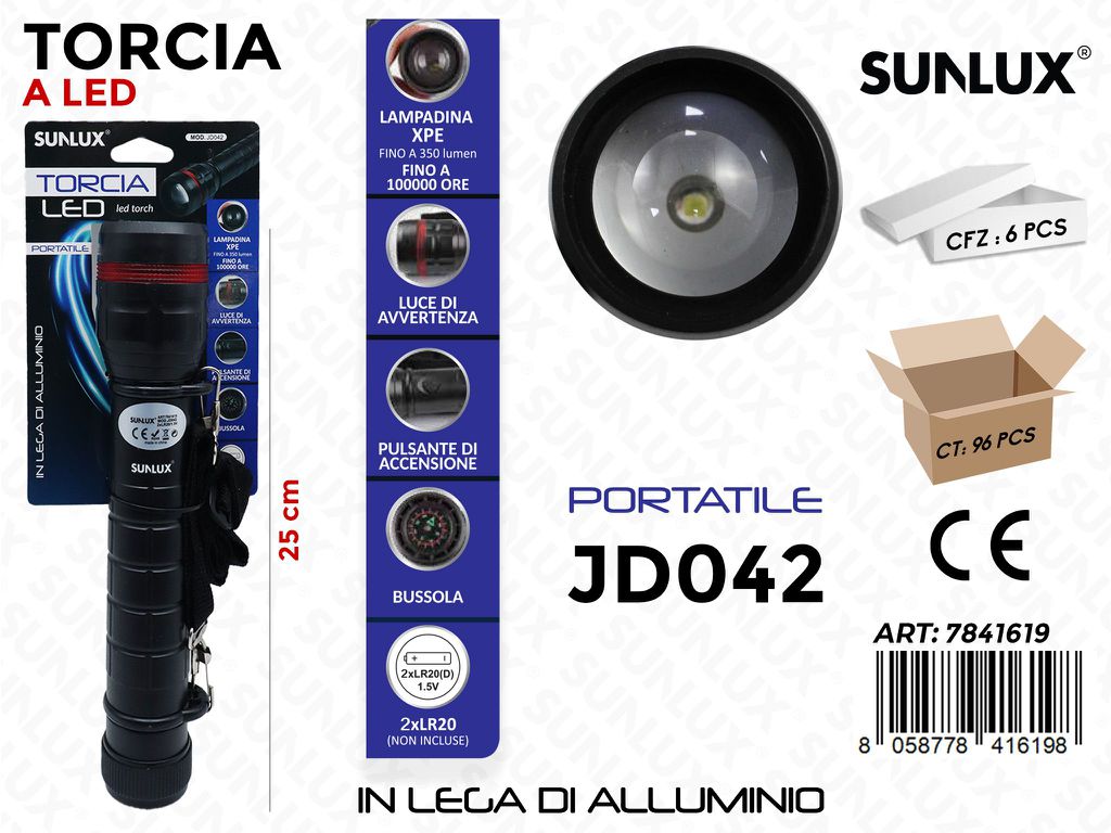 Torcia a Led JD042 25CM