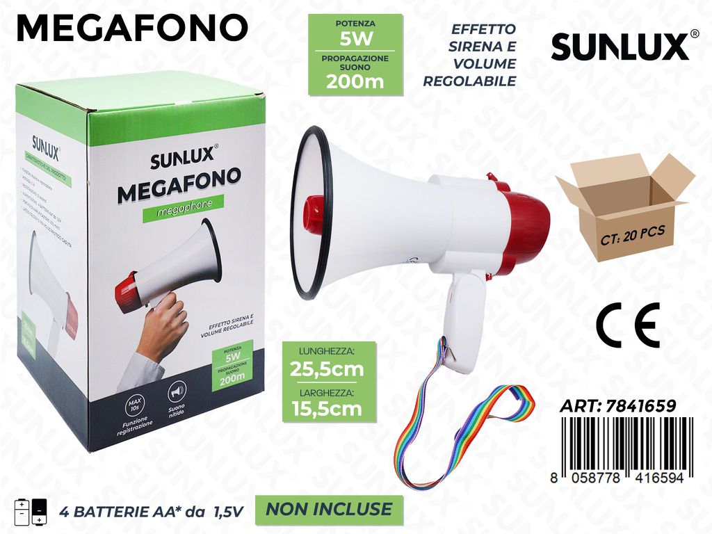 Sunlux Megafono 15.5*25.5CM