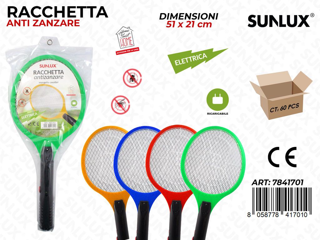 Racchetta Antizanzare Col. Ass. 51*21CM