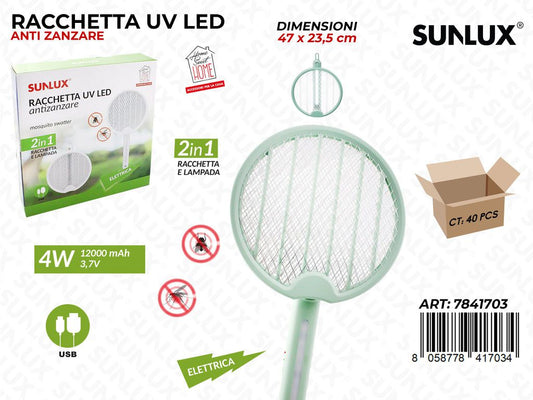 Racchetta Antizanzare Uv Led 47*23.5CM