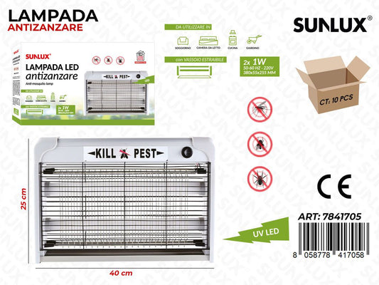 Lampada Antizanzare Uv Led 40*25CM
