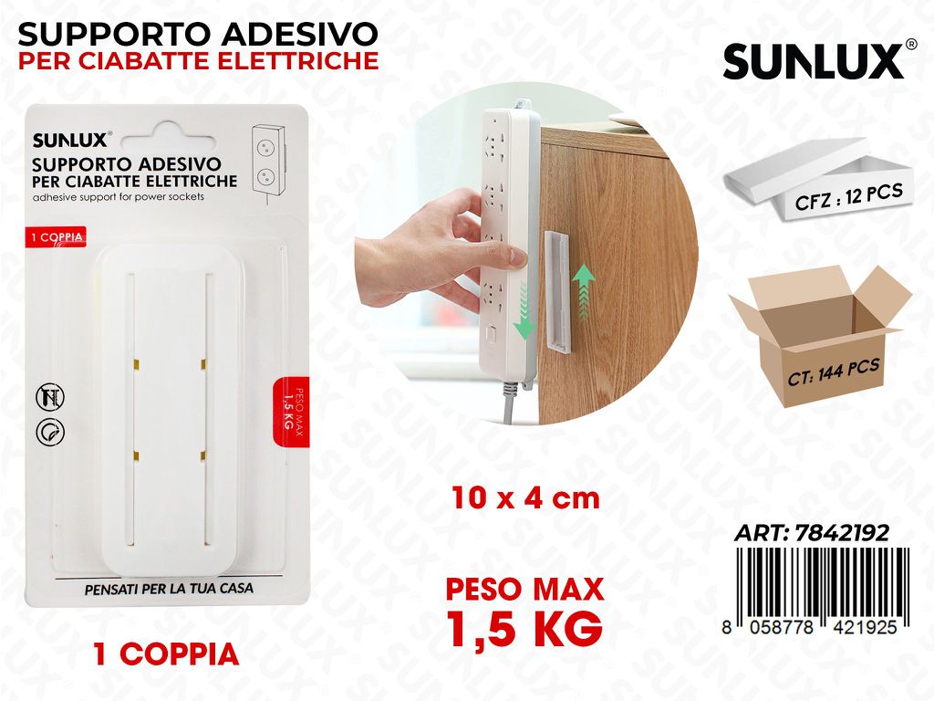 Sunlux Supporto Adv per Ciabatte 1.5KG 10*4CM