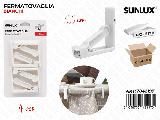 Sunlux Fermatovaglia Bia. 4PCS 5.5CM