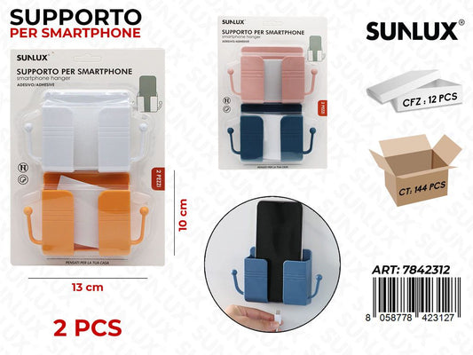Sunlux Supporto per Smartphone Ass. 2PCS 13*10CM