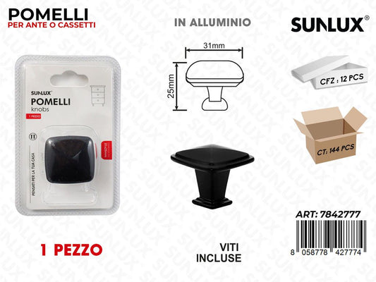 Pomelli per Cassetti in Allum. 31*25MM