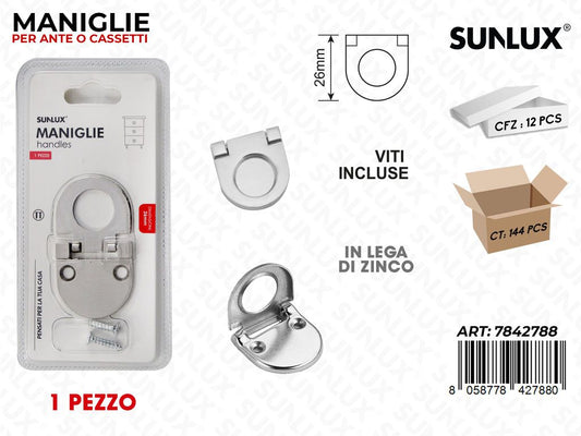 Maniglie per Cassetti in Lega di Zinco 26MM