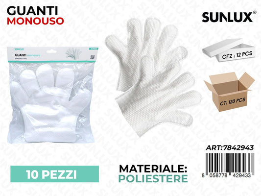 Sunlux Guanti Monouso 10PCS