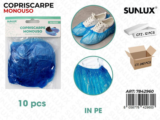 Sunlux Copriscarpe Monouso in Pe 10PCS