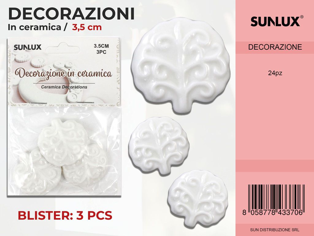 Dec. in Ceramica Albero 3PC-3.5CM