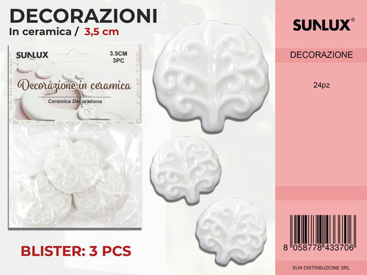 Dec. in Ceramica Albero 3PC-3.5CM