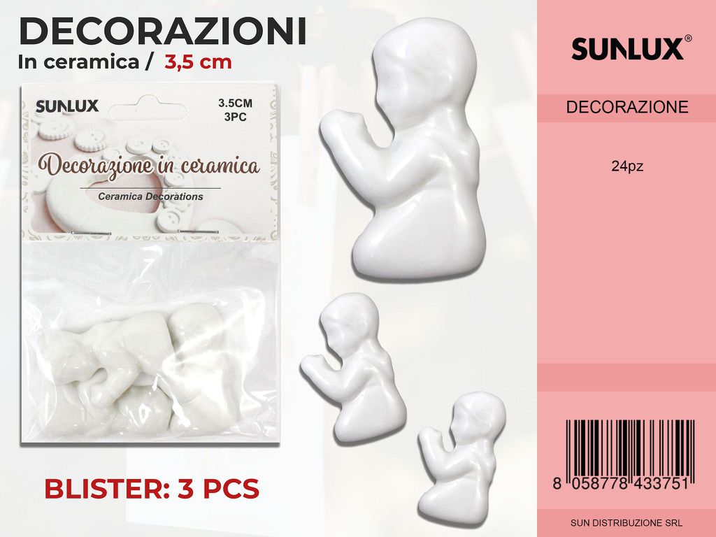 Dec. in Ceramica Angelo 3PC-3.5CM