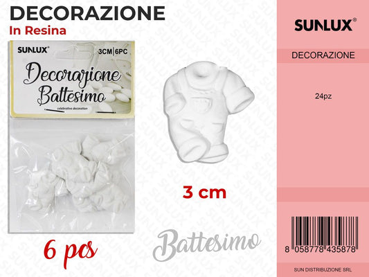 Dec. in Resina Battesimo 6PCS-3CM