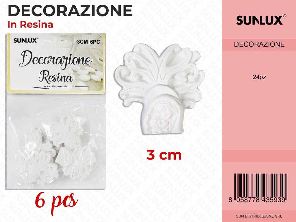 Dec. in Resina 6PCS-3CM