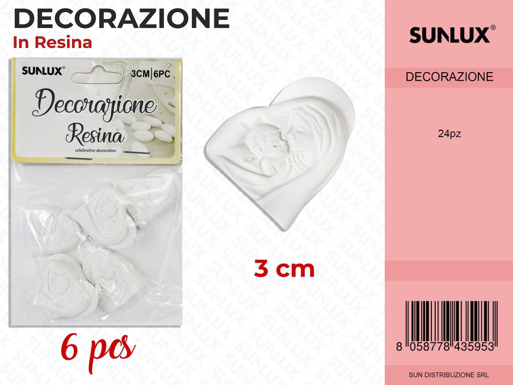 Dec. in Resina 6PCS-3CM