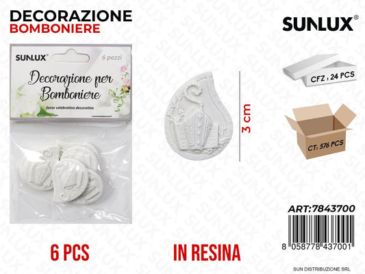 Dec. Bomb. Resina Cresima 6PCS 3CM