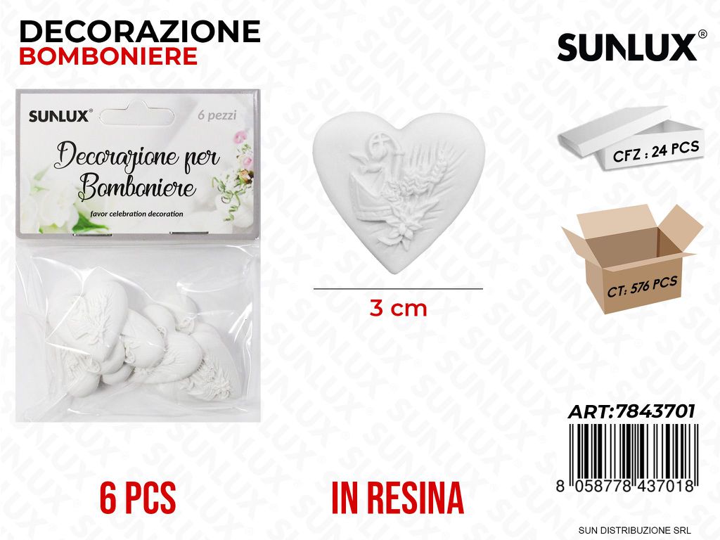 Dec. Bomb. Resina Cresima 6PCS 3CM