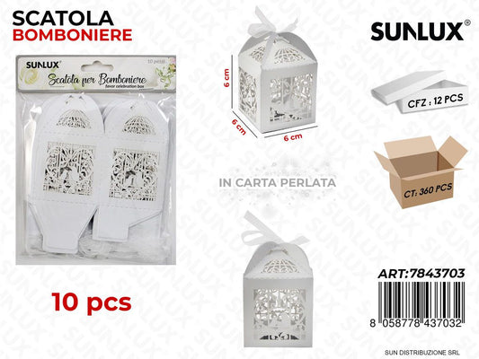 Scatola Bomb. Matrimonio 10PCS 6*6*6CM