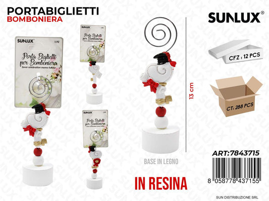 Portabiglietti Bomb. Resina Laurea 13CM