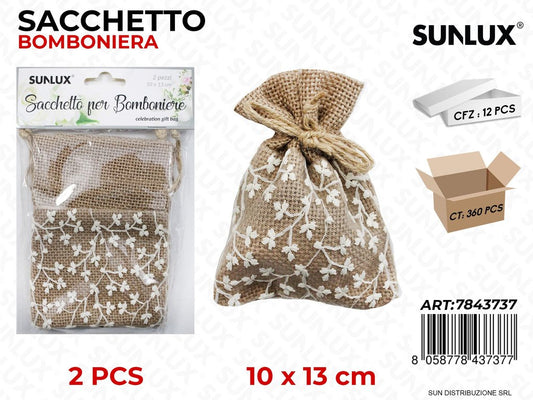 Sacchetto Bomb. Beige 2PCS 10*13CM / Pz da 12
