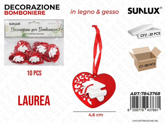 Dec. per Bomboniere Laurea 10PCS 4.6CM