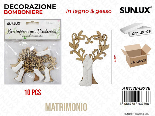 Dec. Bomboniere Matrimonio 10PCS 6CM