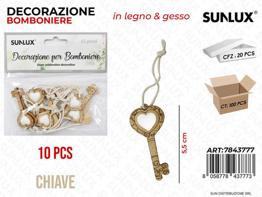 Dec. Bomboniere Chiave 10PCS 5.5CM