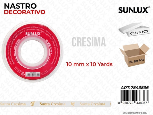 Nastro Dec. Santa Cresima 10Y*10MM