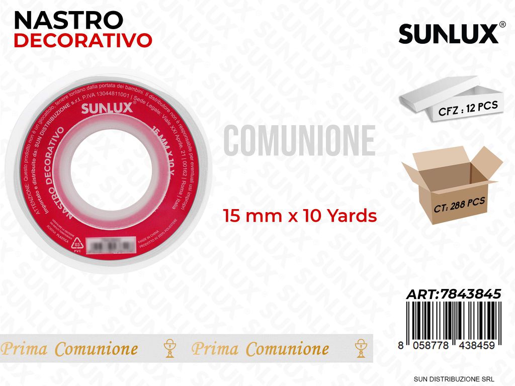 Nastro Dec. Prima Comunione 10Y*15MM
