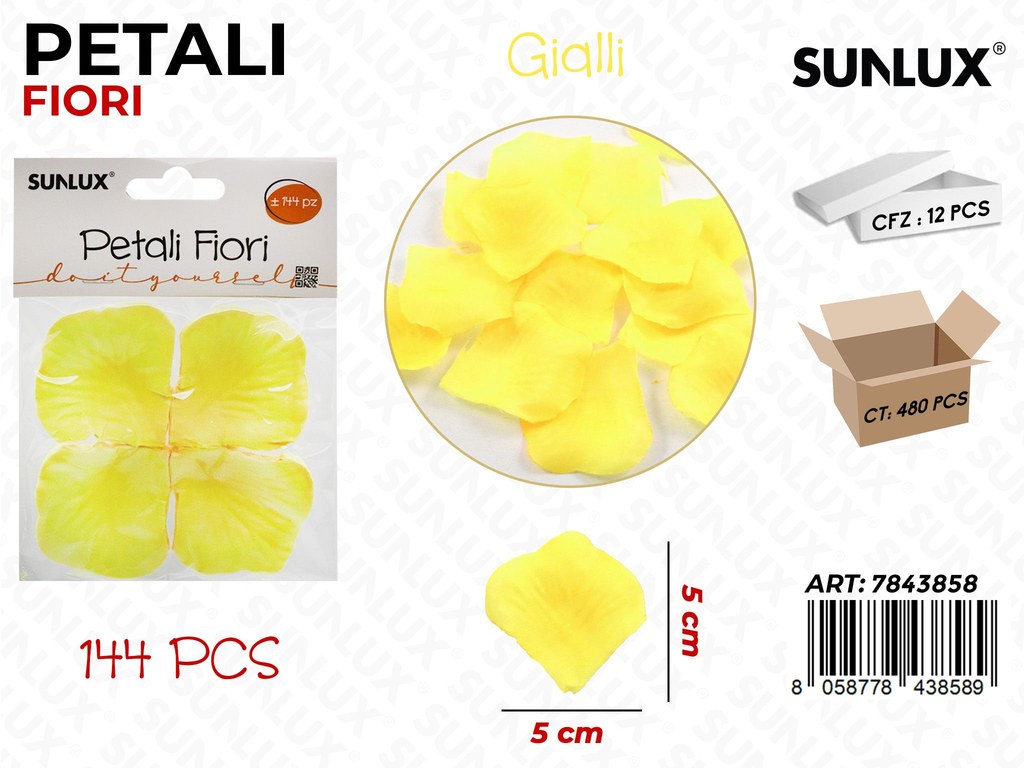 Petali Fiori Giallo 144PCS 5*5CM