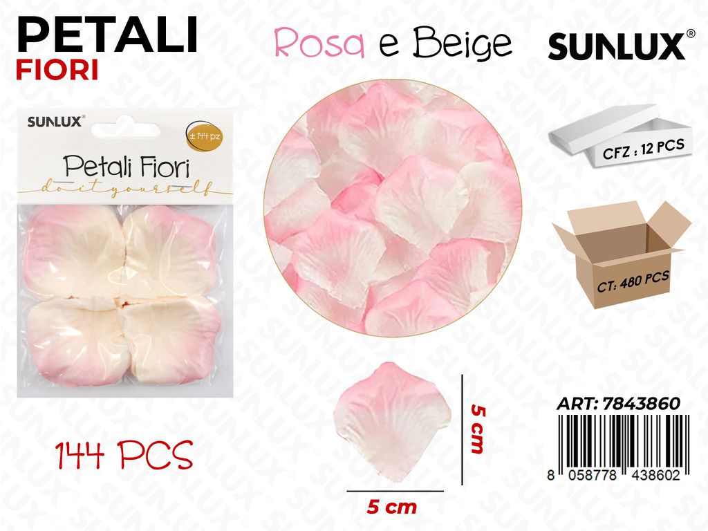 Petali Fiori Rosa-beige 144PCS 5*5CM