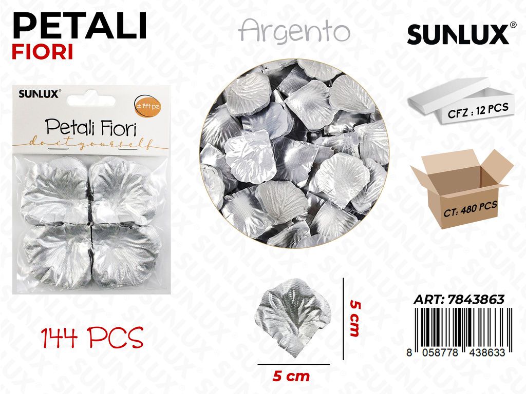 Petali Fiori Argento 144PCS 5*5CM