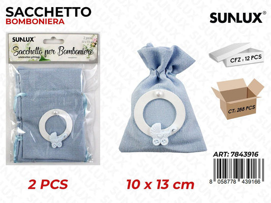 Sacchetto Bomb. Boy Cel. 2PCS 10*13CM / Pz da 12