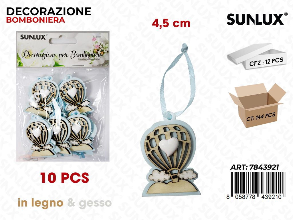 Sunlux Dec. Bomb. Gesso CEL.10PCS 4.5CM