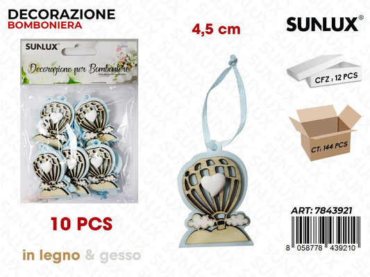 Sunlux Dec. Bomb. Gesso CEL.10PCS 4.5CM