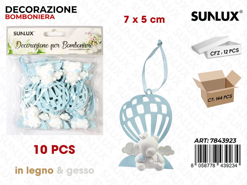 Sunlux Dec. Bomb. Gesso Cel. 10PCS 7*5CM