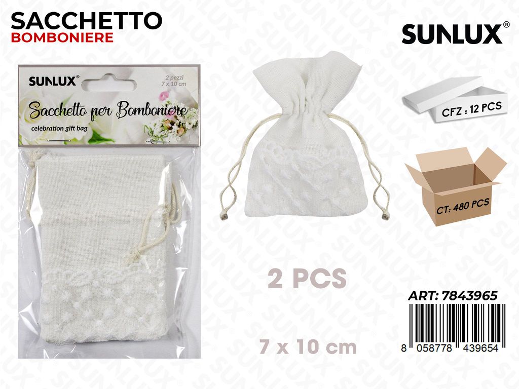 Sunlux Sacchetto Bomb. 2PCS 7*10CM