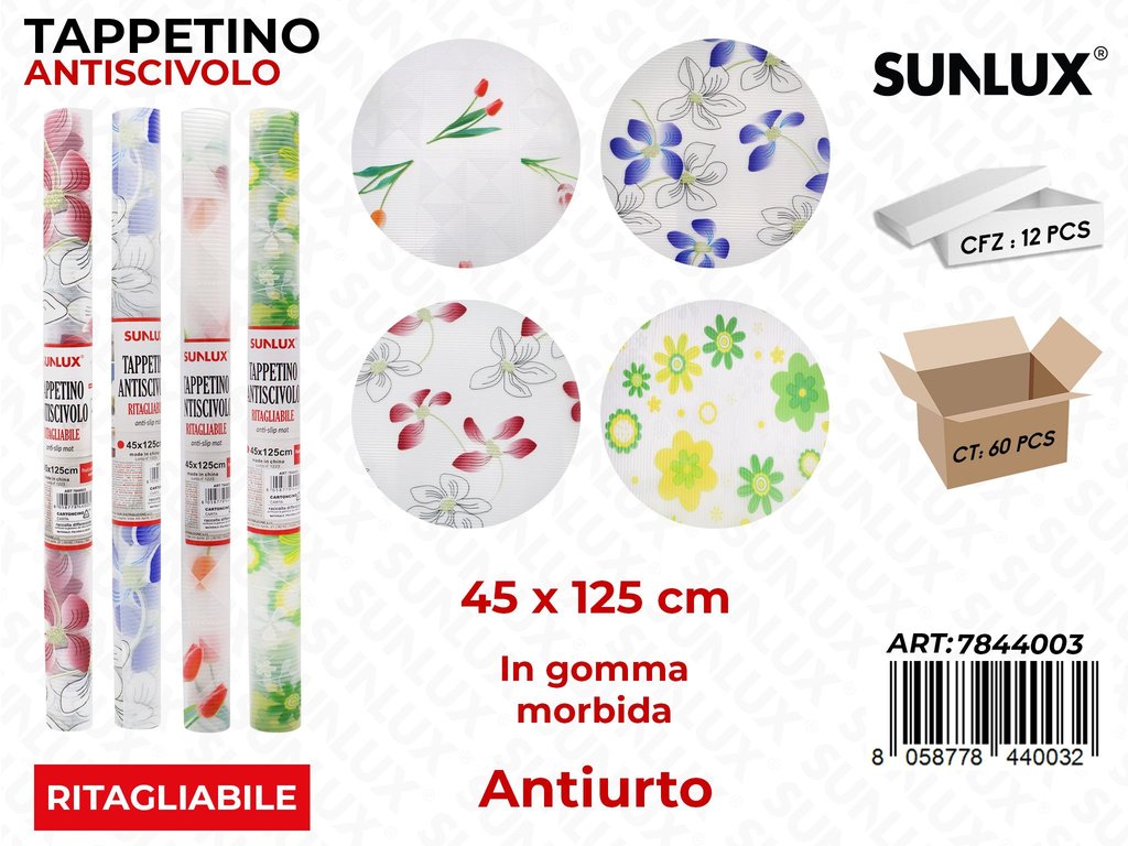 Tappeto Antiscivolo Gomma Ass. 45*125 Cm