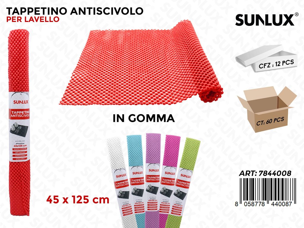 Tappeto Antiscivolo in Gomma Ass. 45*125CM