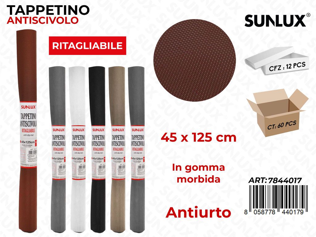 Tappeto Antiscivolo Gomma Ass. 45*125CM