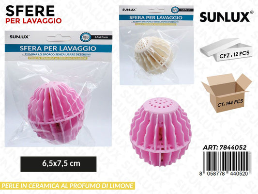 Sunlux Sfere per Lavatrice Limone Ass. 6.5*7.5CM