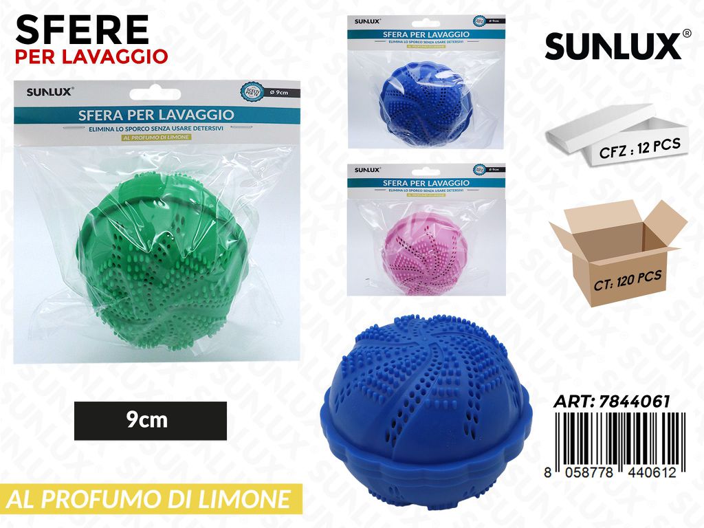 Sunlux Sfere per Lavatrice Limone Ass. 9CM