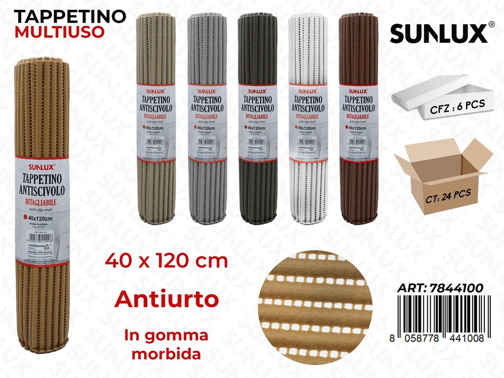Tappeto Antiscivolo in Gomma Ass. 40*120CM
