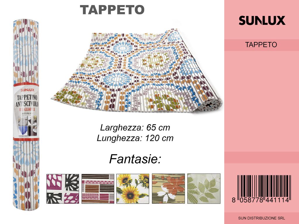 Tappeto Antiscivolo Fantasie ASS.65*120 Cm