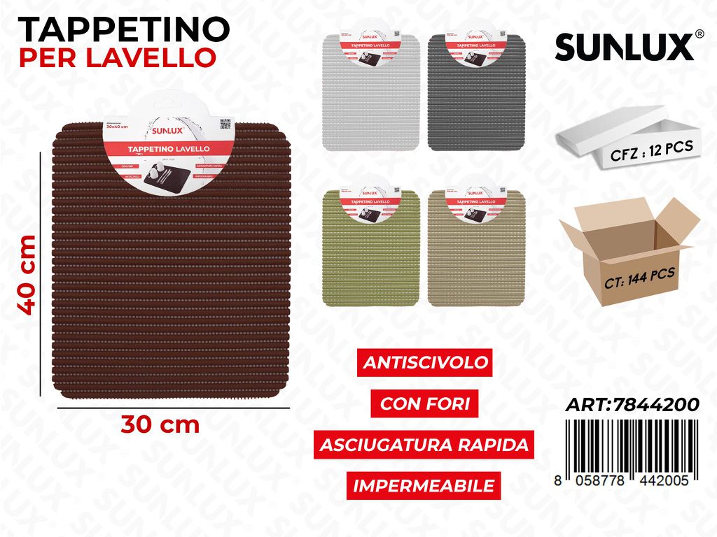 Tappeto Antiscivolo Colori Ass. 30*40CM