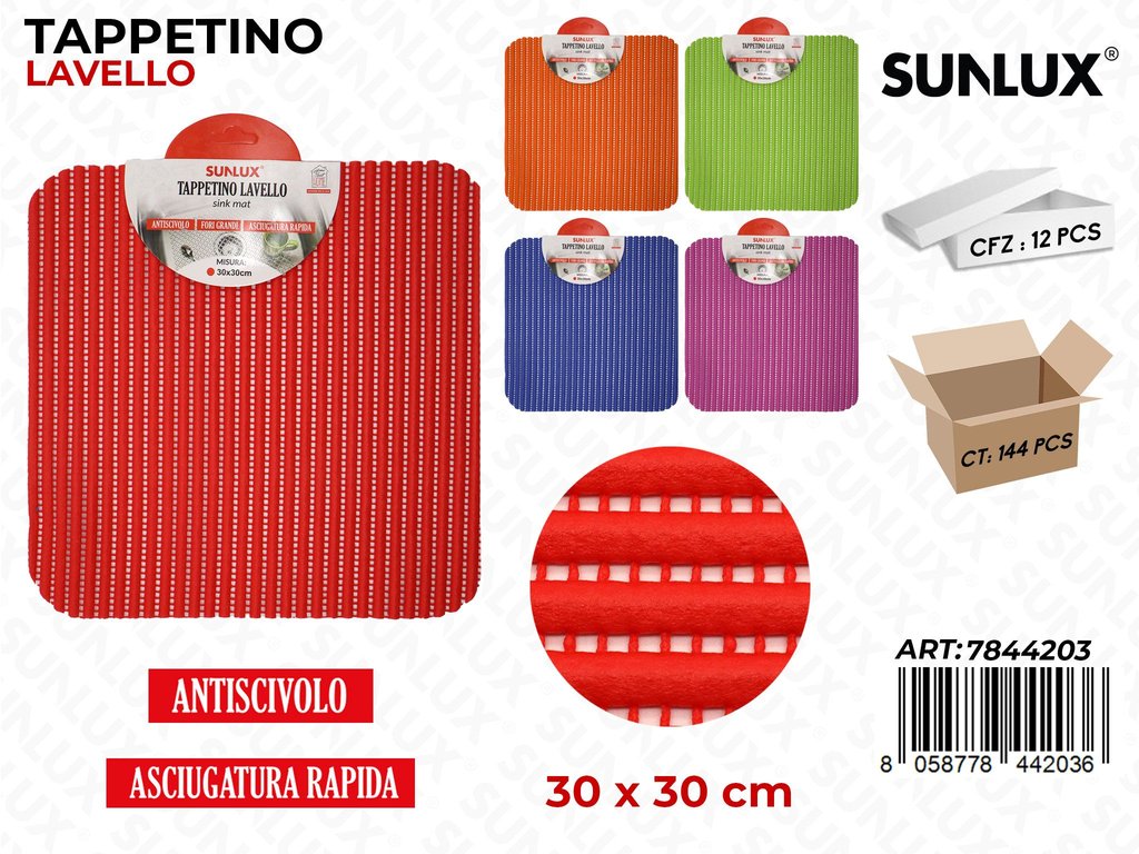 Tappetino Lavello Antiscivolo Ass. 30*30CM