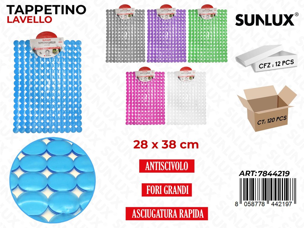 Tappetino Lavello Antiscivolo Ass. 28*38CM